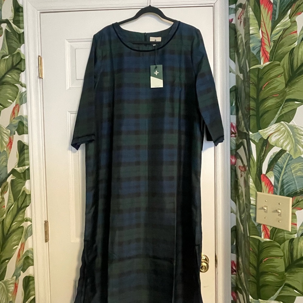 Tuckernuck Plaid Dress - Green and Blue - save now for holiday glam